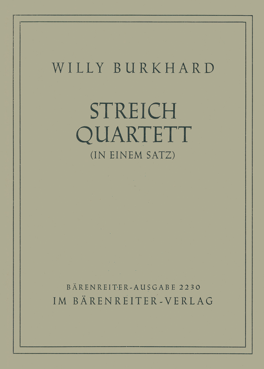 Streichquartett in einem Satz, No. 2, Op. 68 String Quartet scores gallery preview page 1