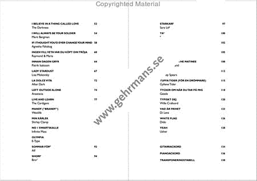 Pop 2004 Piano, Vocal, Guitar scores gallery preview page 3