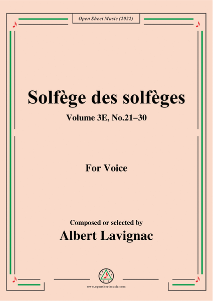 Lavignac-Solfege des solfeges,Volum 3E No.21-30,for Voice image number null