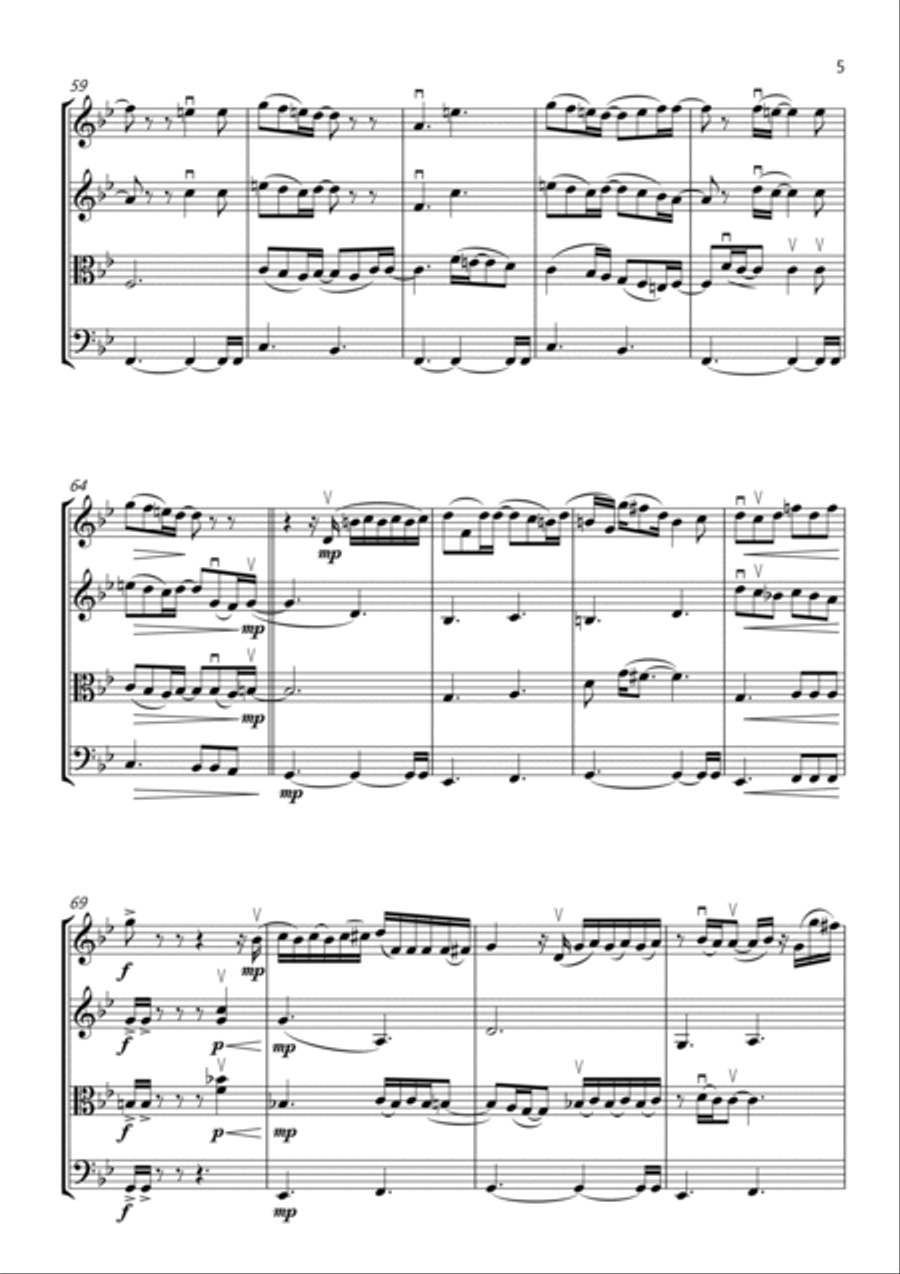 Kiss From A Rose String Quartet scores gallery preview page 5