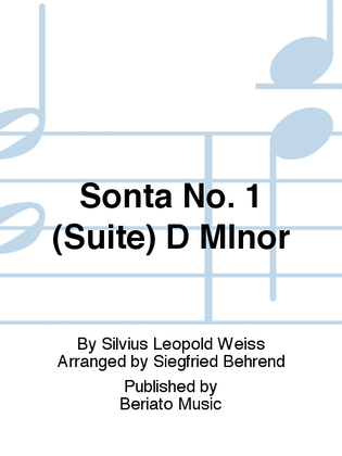 Book cover for Sonta No. 1 (Suite) D MInor