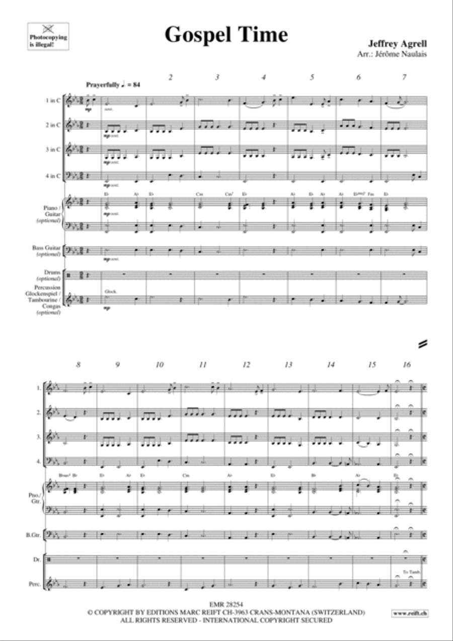 Gospel Time Woodwind Quartet scores gallery preview page 2