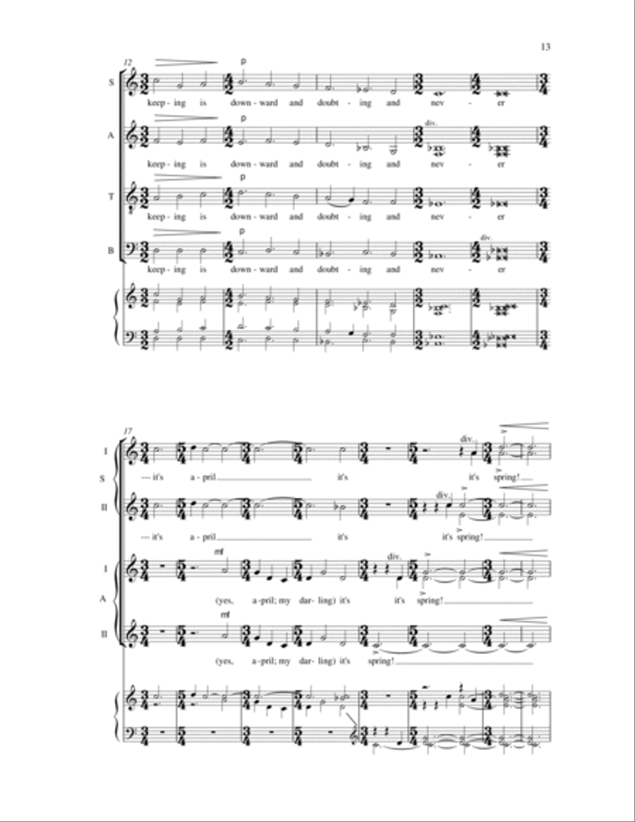 Spring Revels 4-Part scores gallery preview page 16