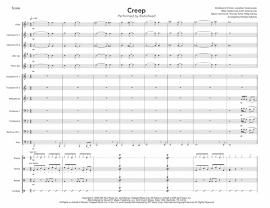 Creep Creep Marching Band scores gallery preview page 2
