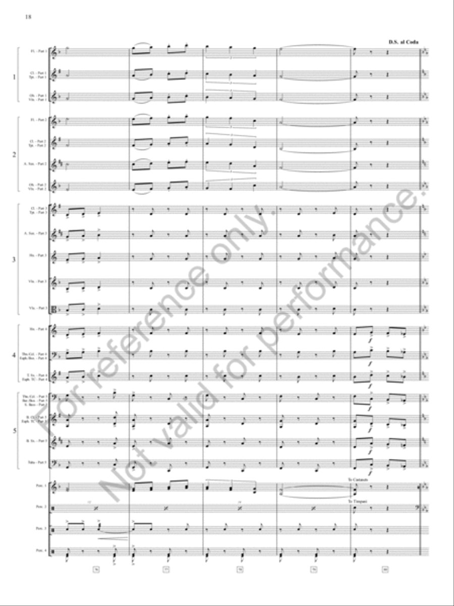 Zia, Zia! Zia, Zia! Concert Band scores gallery preview page 19