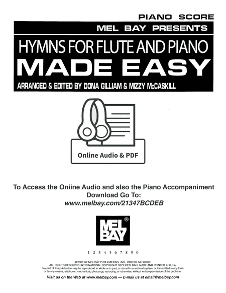 Hymns for Flute and Piano Made Easy image number null