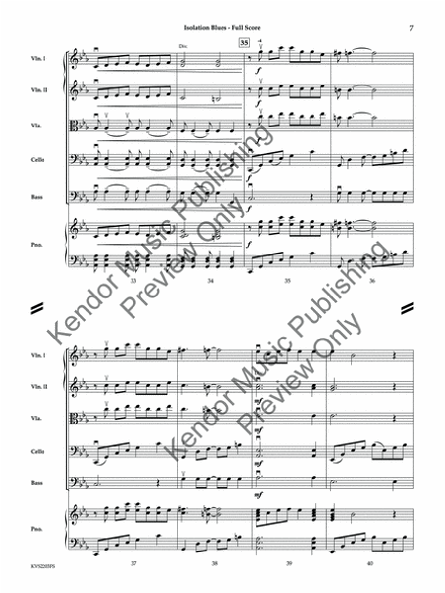 Isolation Blues Isolation Blues String Orchestra scores gallery preview page 8
