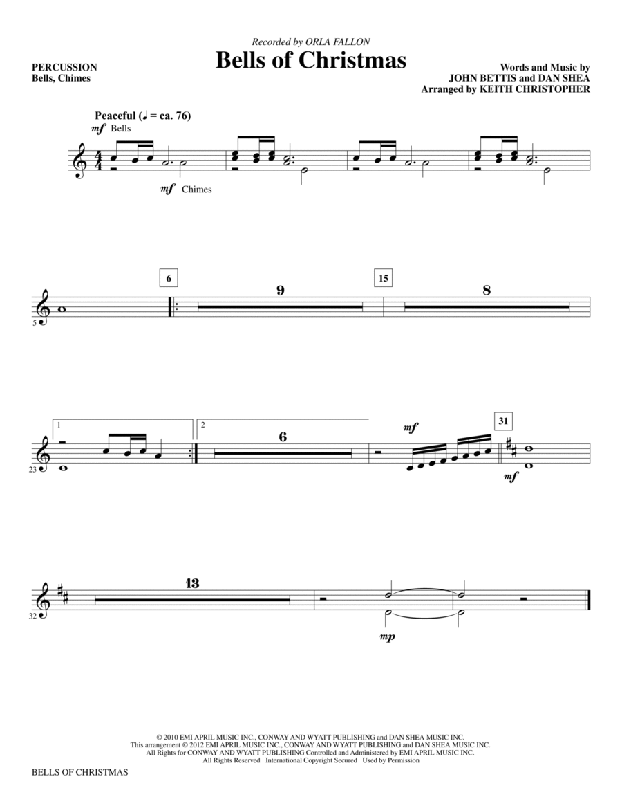Bells Of Christmas - Bells/Chimes Choir scores gallery preview page 1