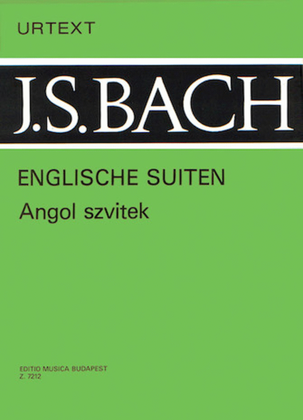 Book cover for ENGLISH SUITES PIANO KEYBOARD HARPSICHORD BWV806-811 URTEXT
