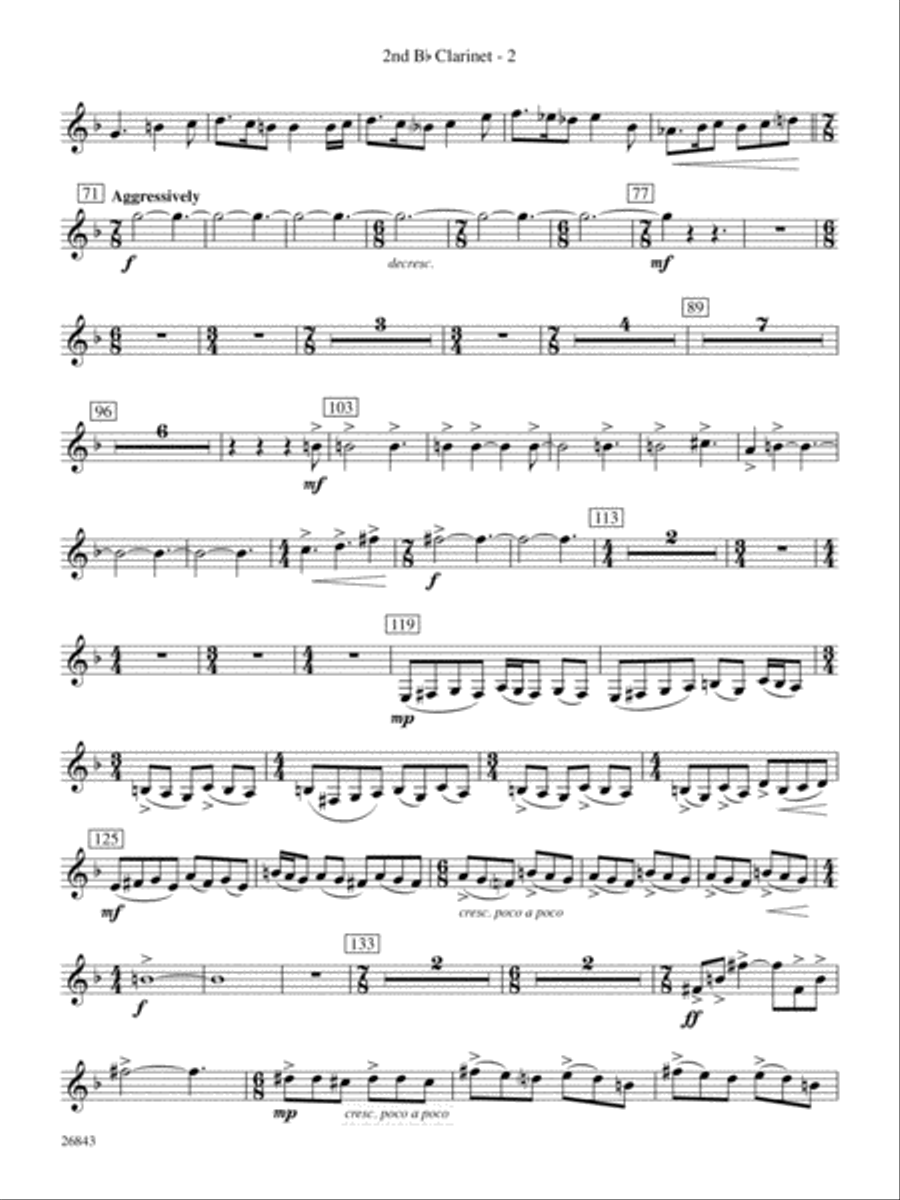Nalukataq: 2nd B-flat Clarinet Concert Band scores gallery preview page 2