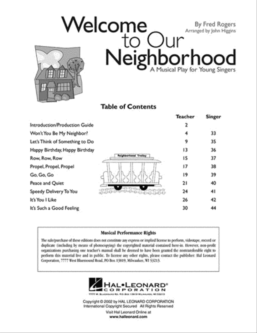 Welcome to Our Neighborhood Choir scores gallery preview page 2