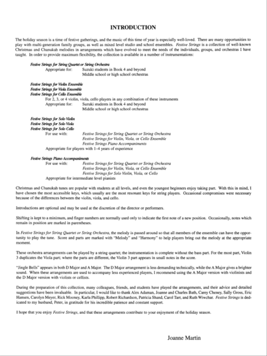 Festive Strings for String Quartet or String Orchestra String Quartet scores gallery preview page 8