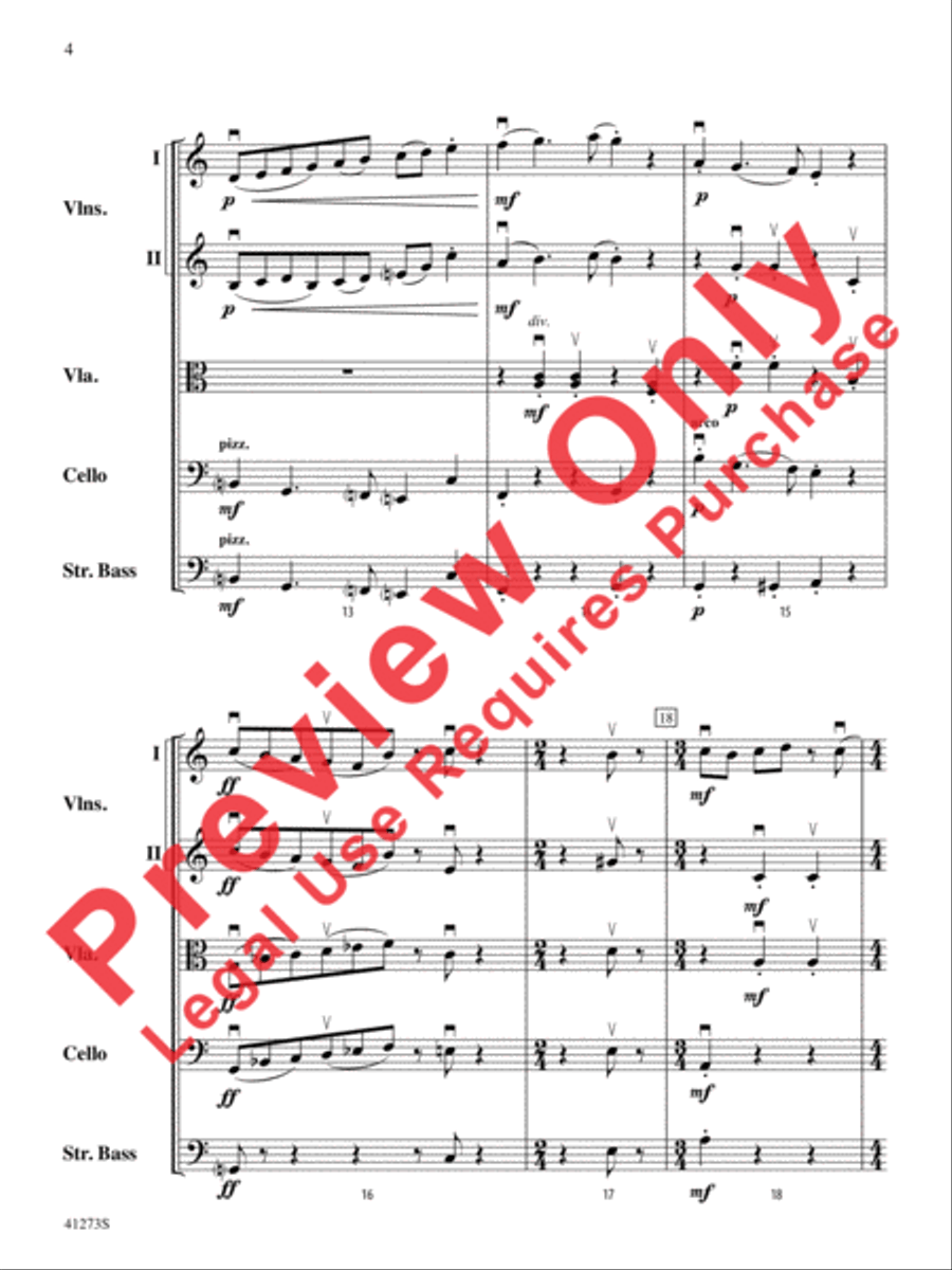 Waltz for Wobbly Wilfred Waltz for Wobbly Wilfred String Orchestra scores gallery preview page 5