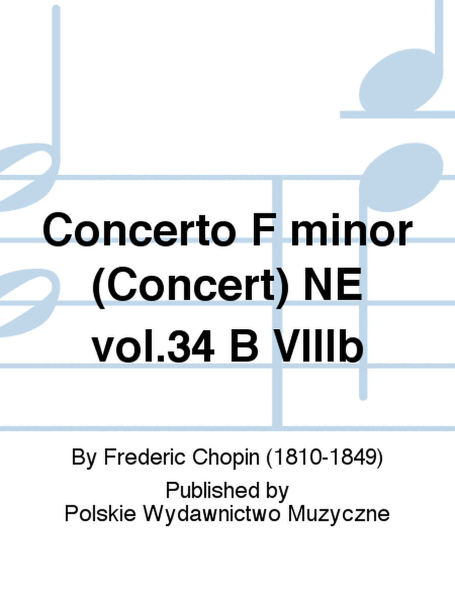 Concerto F minor (Concert) NE vol.34 B VIIIb