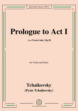 Book cover for Tchaikovsky-Prologue to Act I,for Violin and Piano