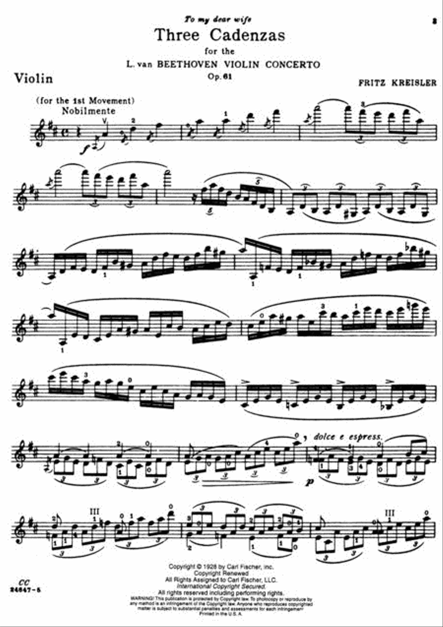 Three Cadenzas Violin scores gallery preview page 2