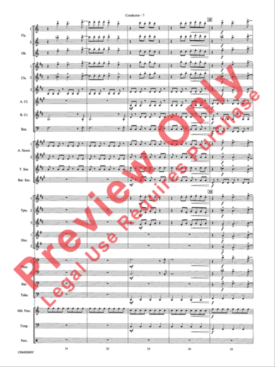 Mamma Mia! - Concert Band (Conductor's Score) Concert Band scores gallery preview page 10