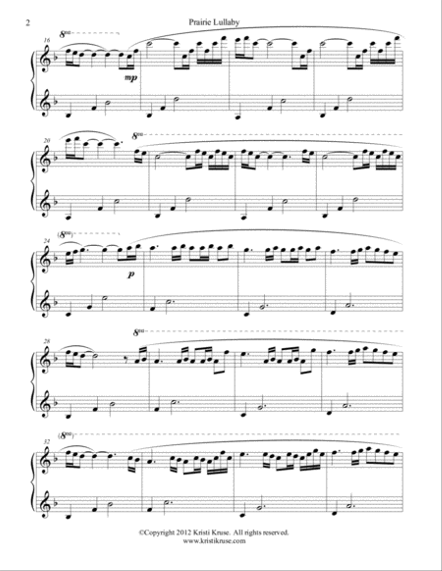 Prairie Lullaby Prairie Lullaby Piano Solo scores gallery preview page 3