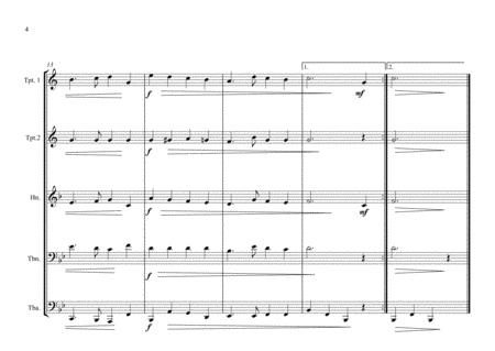 Swedish Royal Anthem (''Kungssången'' - The King's Song) for Brass Quintet image number null