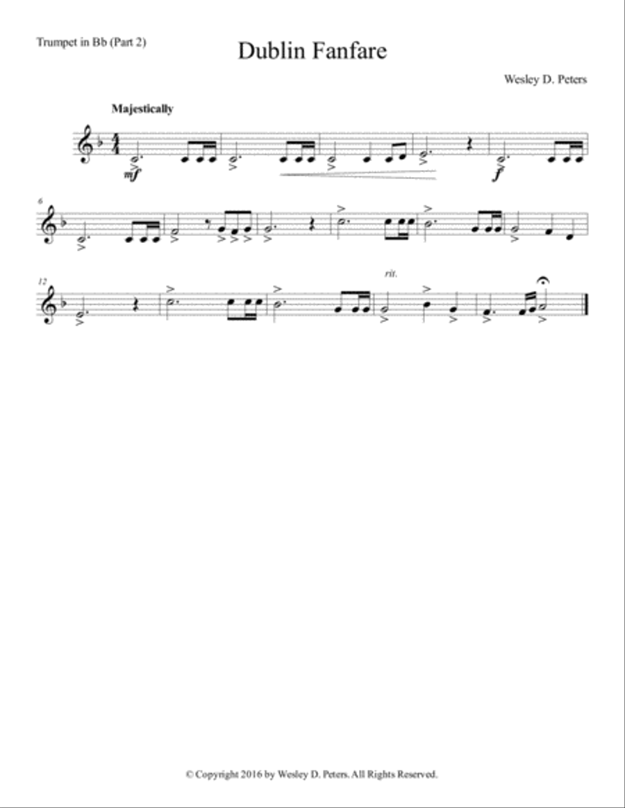 Dublin Fanfare (Brass Quintet) Brass Quintet scores gallery preview page 2