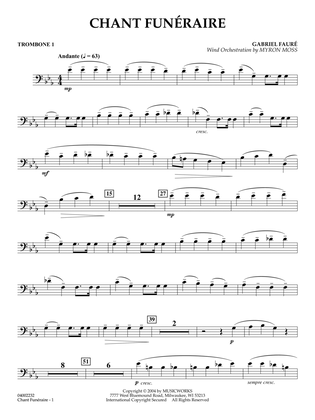 Chant Funeraire (arr. Myron Moss) - Trombone 1