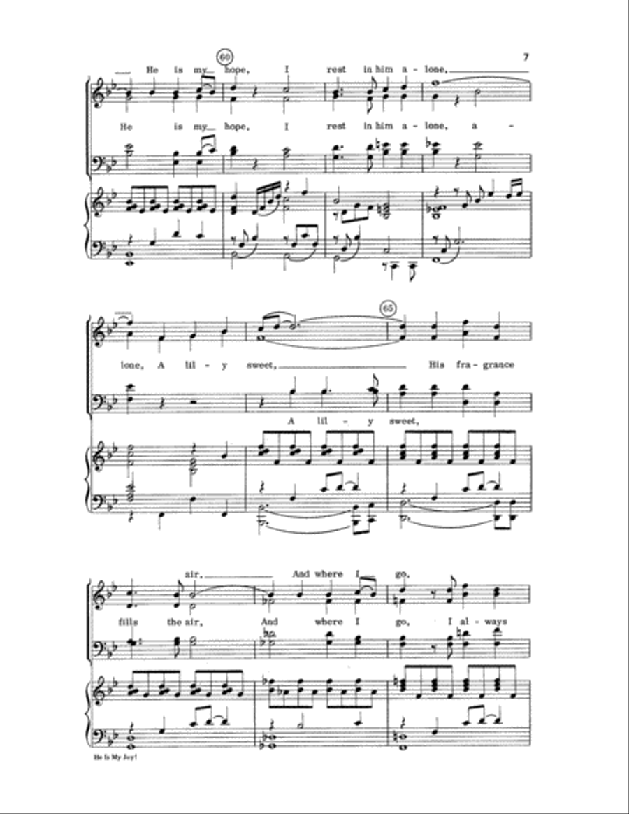 He Is My Joy! 4-Part scores gallery preview page 7