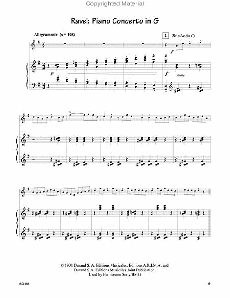 Orchestral Excerpts for Trumpet with piano reduction accompaniments Trumpet Solo scores gallery preview page 2