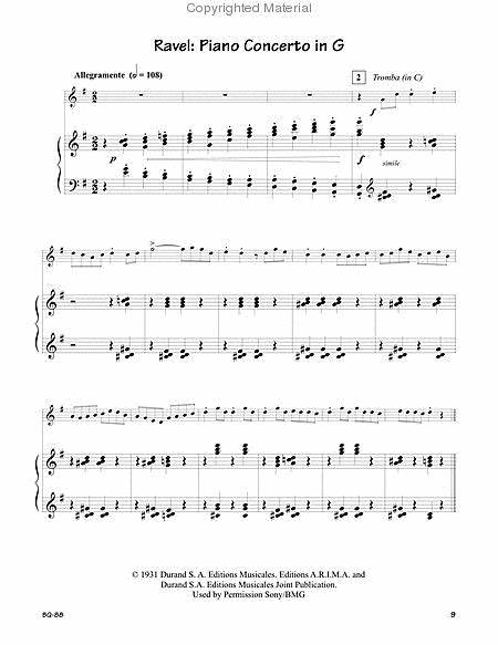 Orchestral Excerpts for Trumpet with piano reduction accompaniments
