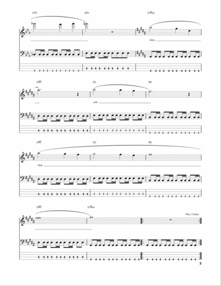Knights Of Cydonia Knights Of Cydonia Guitar Tablature scores gallery preview page 3