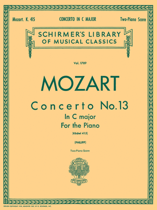 Book cover for Concerto No. 13 in C, K. 415
