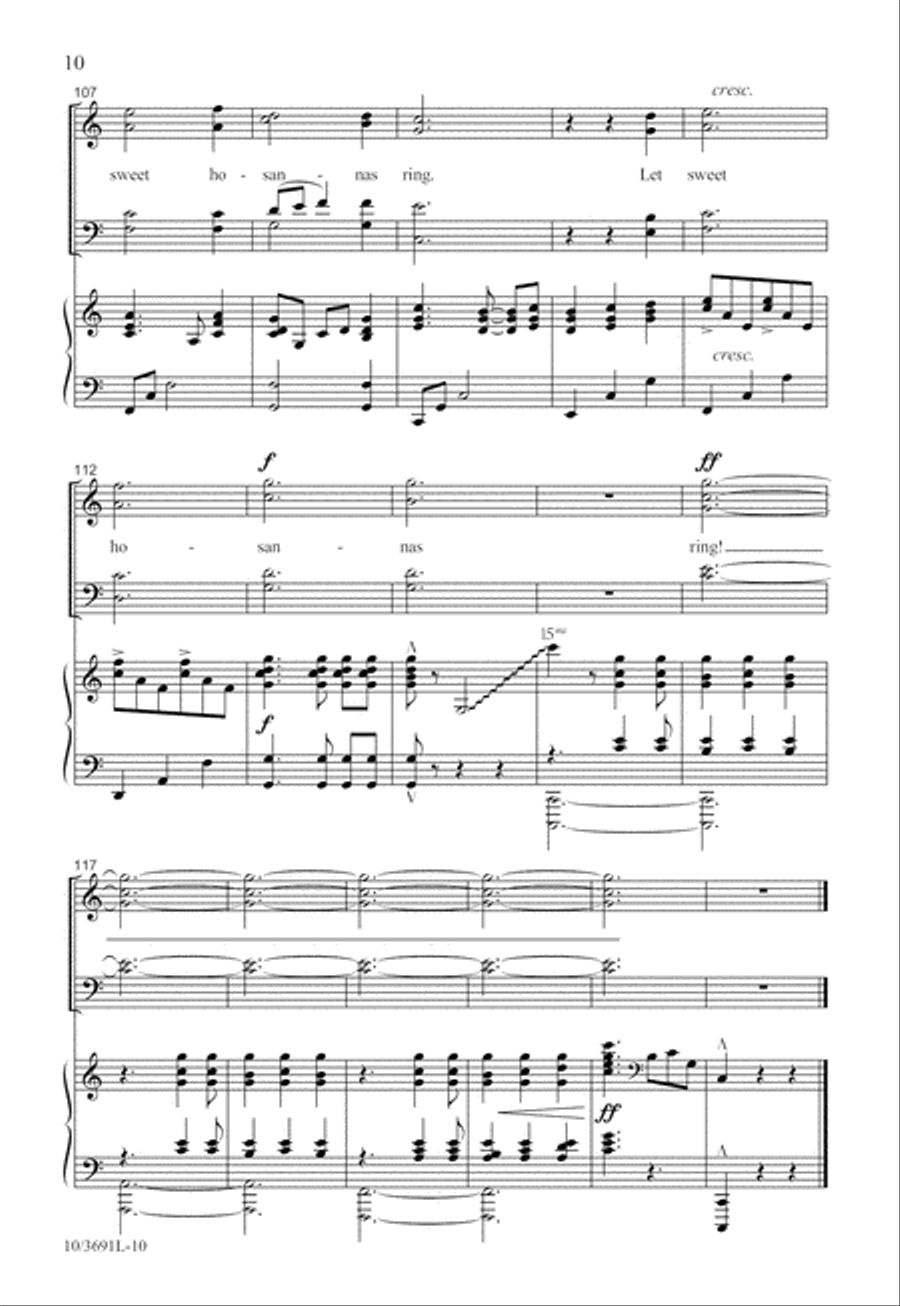 Let Sweet Hosannas Ring 4-Part scores gallery preview page 11