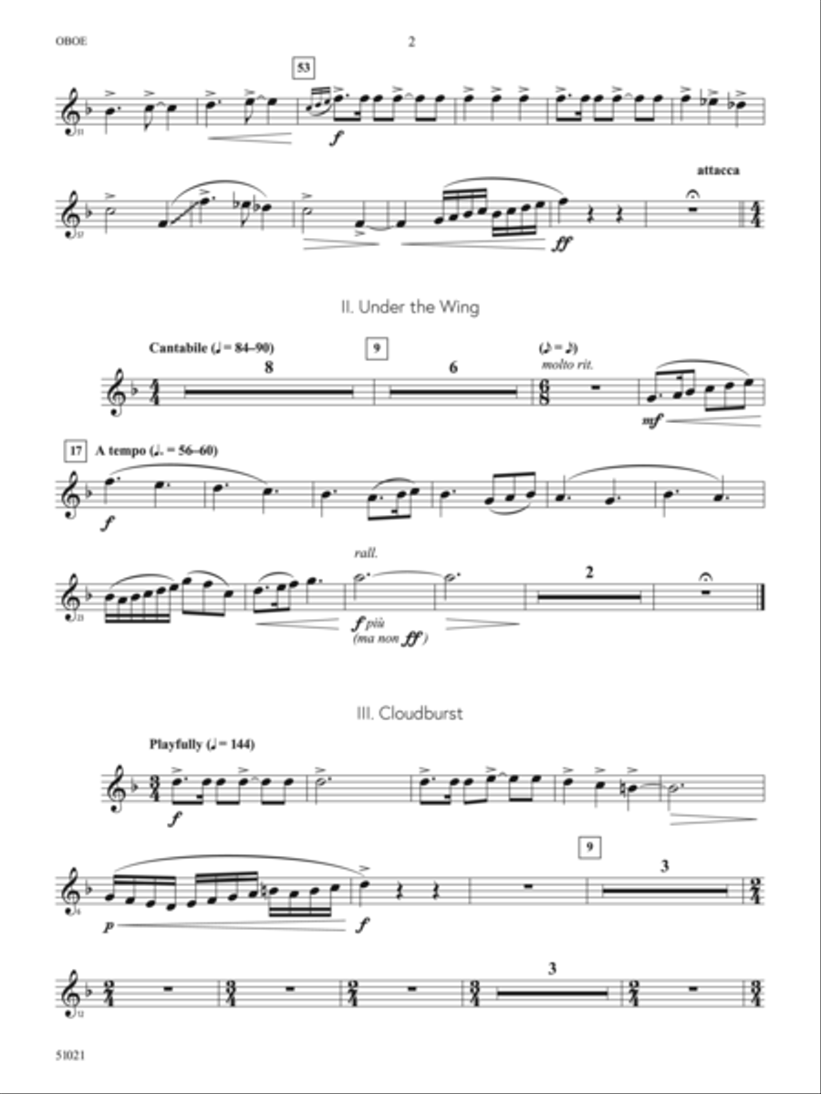 Skyward Spirits: Oboe Skyward Spirits: Oboe Concert Band scores gallery preview page 2