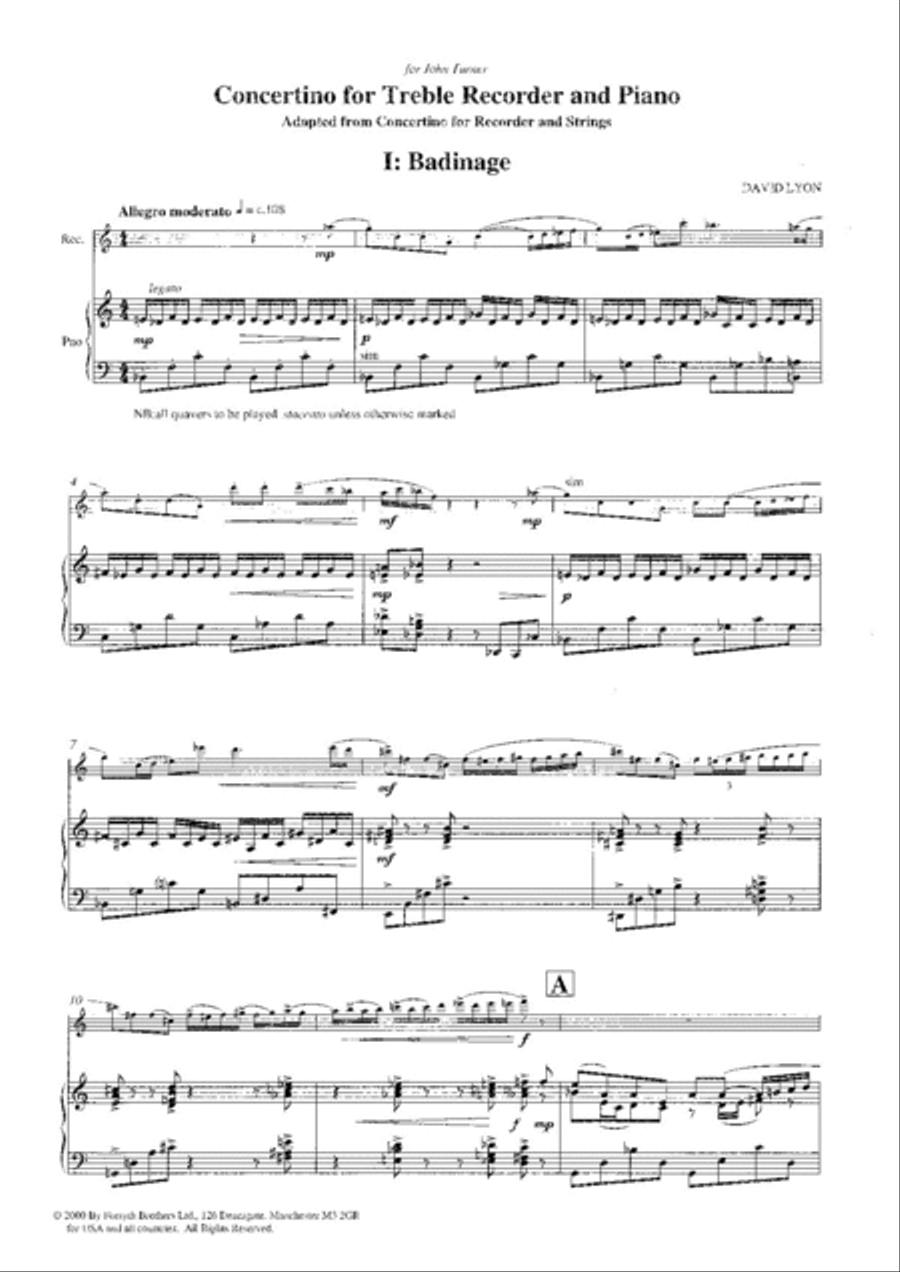 Concertino Concertino Alto Recorder scores gallery preview page 3
