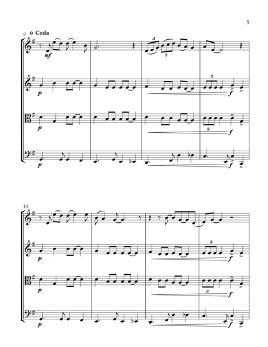 How Sweet It Is (to Be Loved By You) String Quartet scores gallery preview page 5