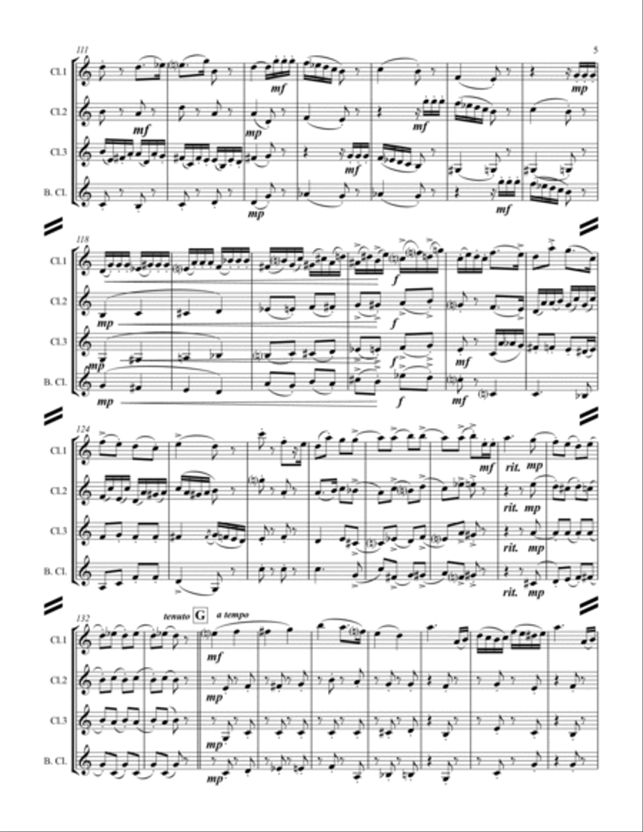 The Nutcracker Suite COMPLETE (for Clarinet Quartet) Clarinet Quartet scores gallery preview page 6
