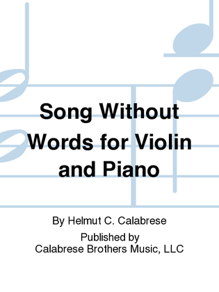 Song Without Words for Violin and Piano