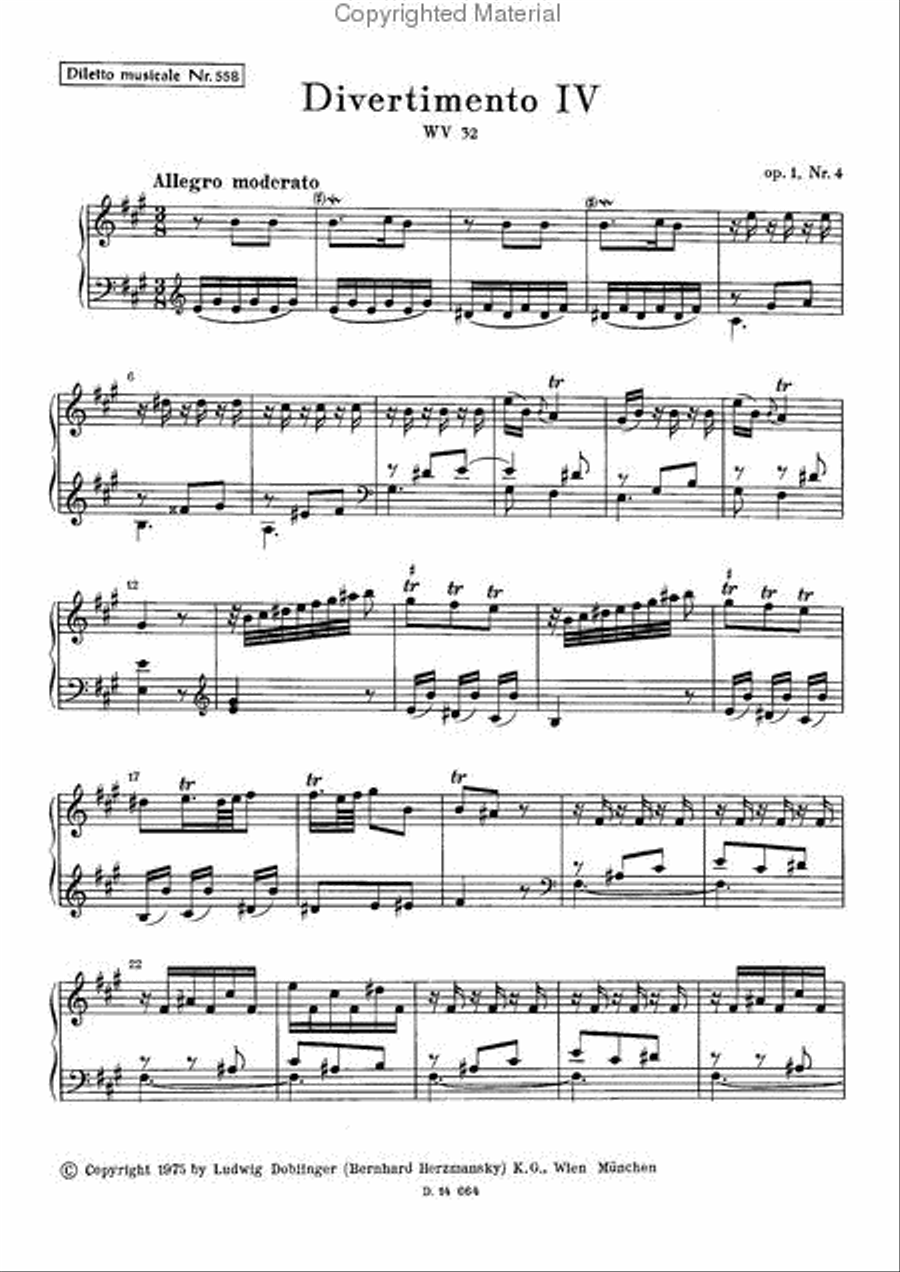 6 Divertimenti op. 1 Band 2 Piano scores gallery preview page 2