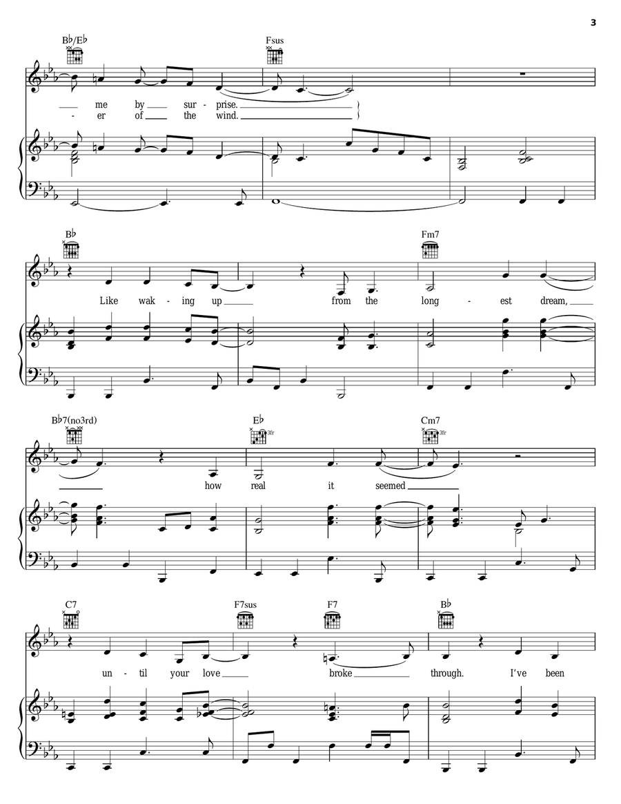 Your Love Broke Through Your Love Broke Through Piano, Vocal, Guitar scores gallery preview page 3