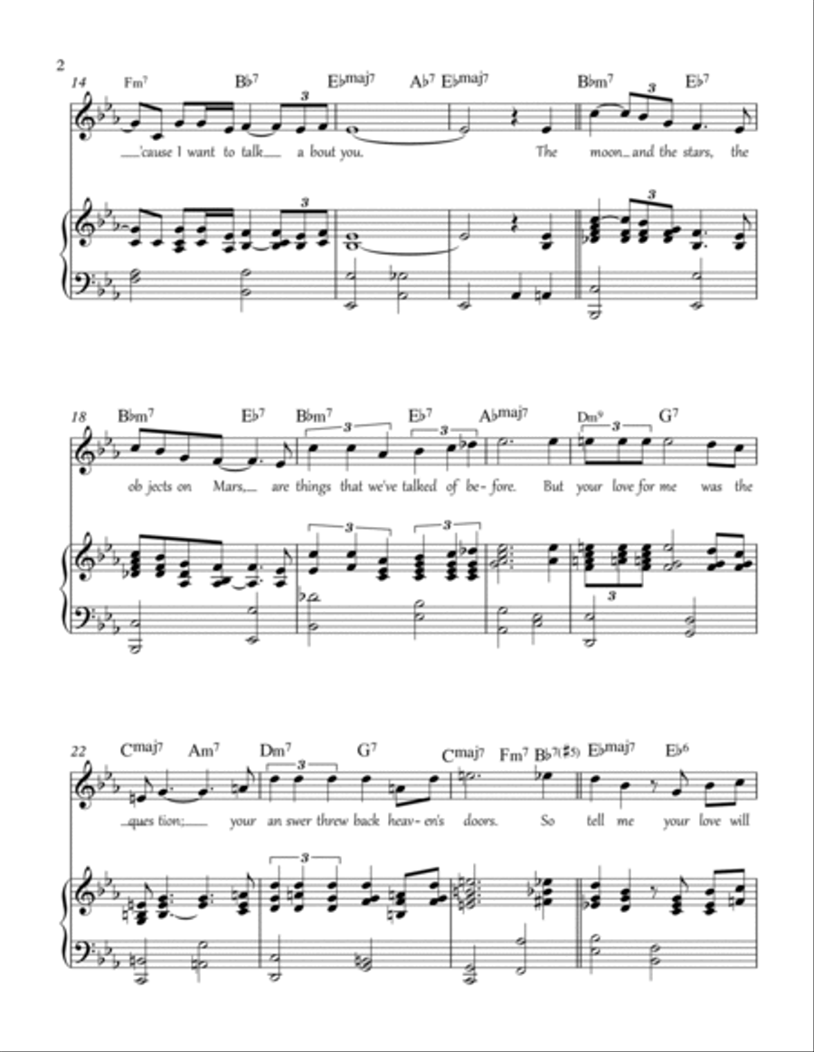 I Want To Talk About You Voice scores gallery preview page 2