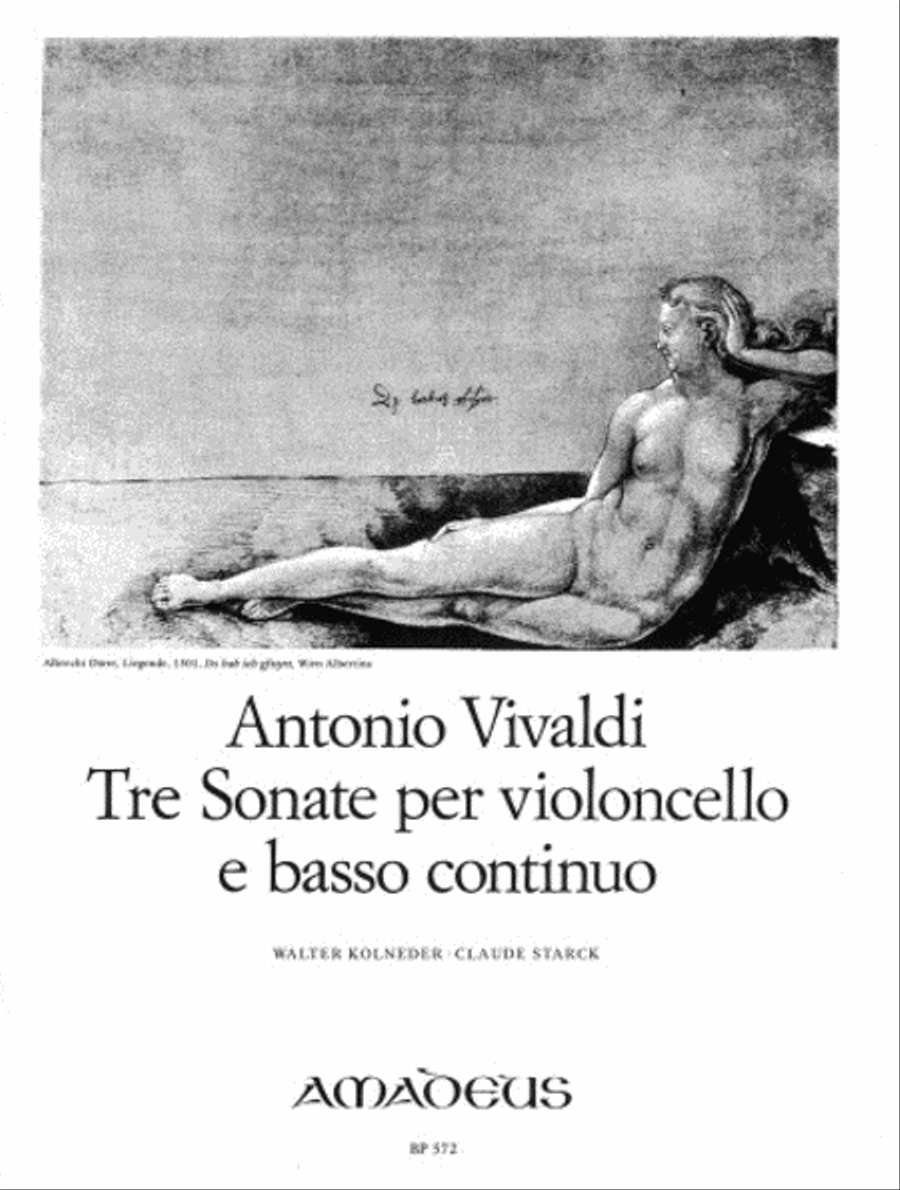 3 Sonatas RV 39, 42, 44 Cello Solo scores gallery preview page 1