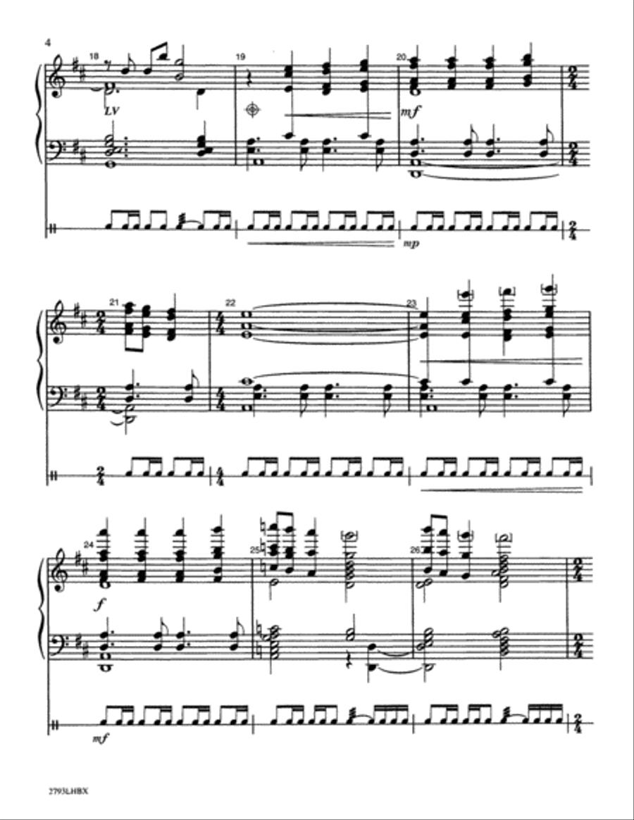 The Little Drummer Boy Handbell Choir scores gallery preview page 4