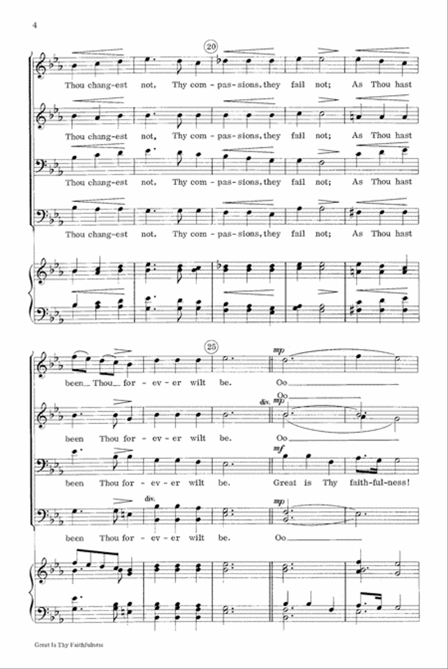 Great Is Thy Faithfulness TTBB scores gallery preview page 5
