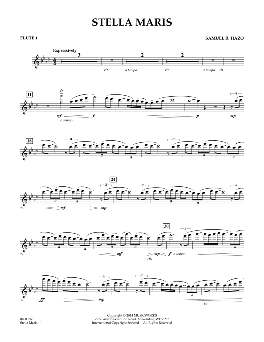 Stella Maris - Flute 1 Concert Band scores gallery preview page 1