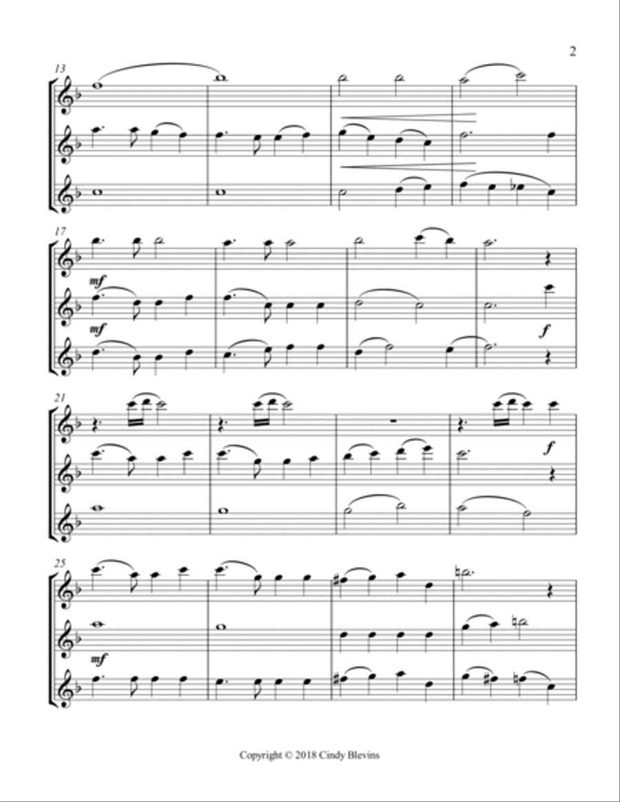 America, the Beautiful, for Flute Trio Flute Trio scores gallery preview page 3