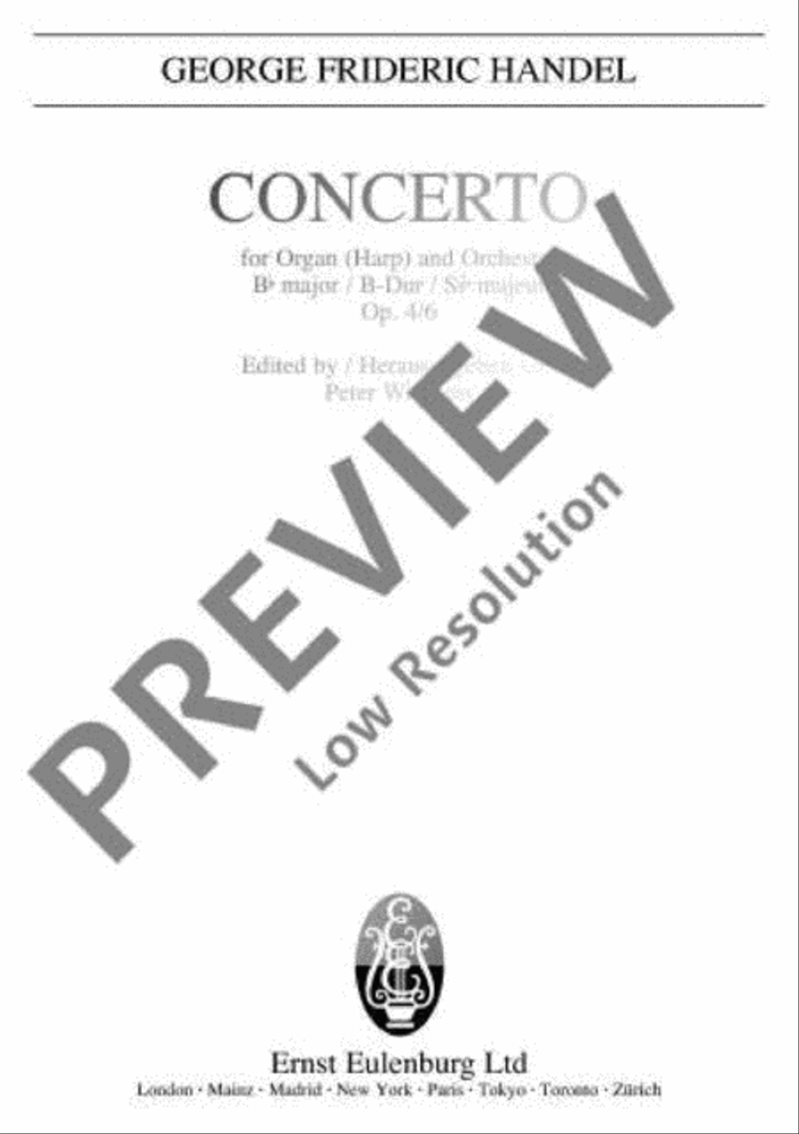 Organ concerto No. 6 B major Flute scores gallery preview page 2