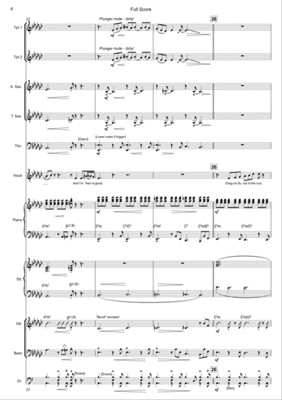 Feeling Good Feeling Good Jazz Ensemble scores gallery preview page 6