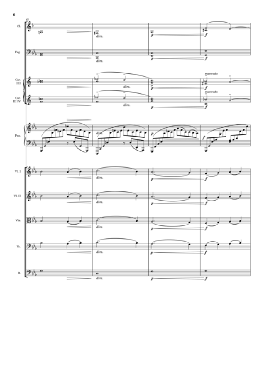 Piano Concerto No. 2 Opus 18, 1st Movement Full Orchestra scores gallery preview page 6