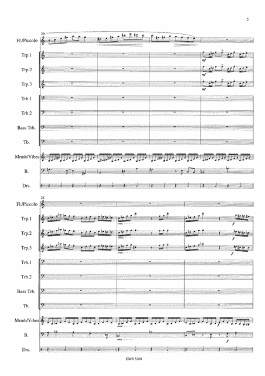 Jazzy Brass Fantasy Brass Ensemble scores gallery preview page 5