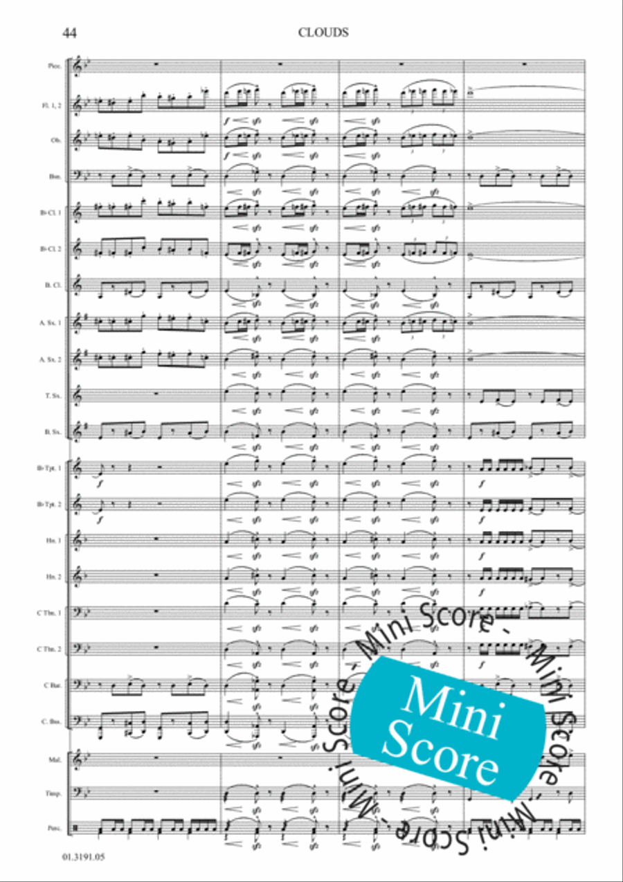 Clouds Clouds Concert Band scores gallery preview page 50