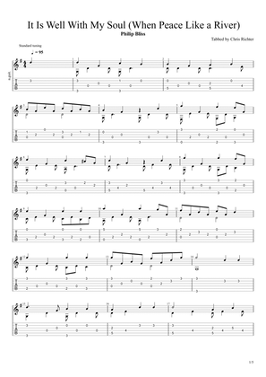 It Is Well With My Soul (When Peace Like a River) (Solo Fingerstyle Guitar Tab)